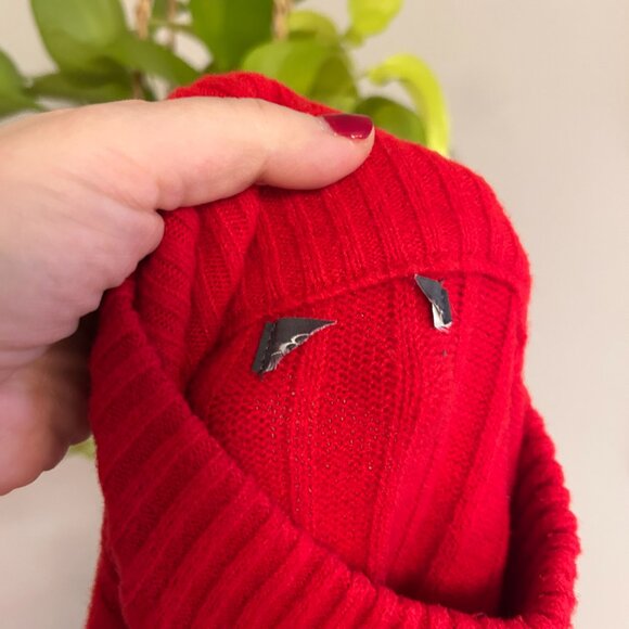 Eddie Bauer, Oversize Red Sweater - Picture 2 of 4